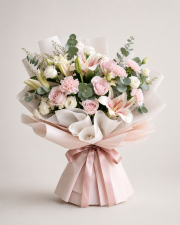 Pinky Dream Gül ve Lisyantus Buketi