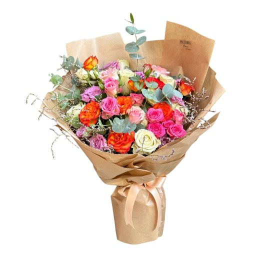 Renkli Mini Güller Buketi