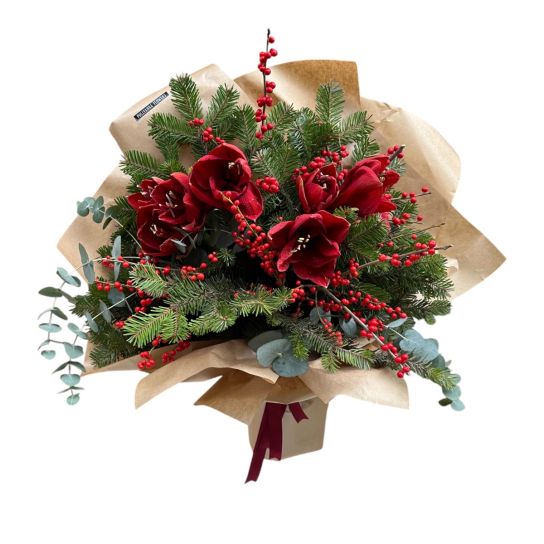 PREMIUM ILEX VE AMARYLLİS BUKETİ