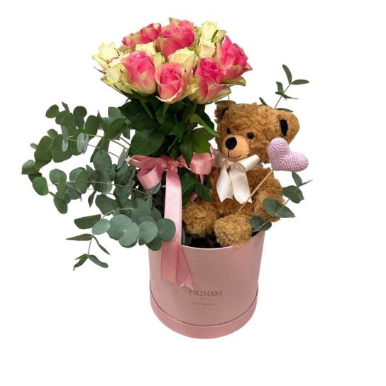 Deluxe Kutuda Mix Gül Ve Ayıcık