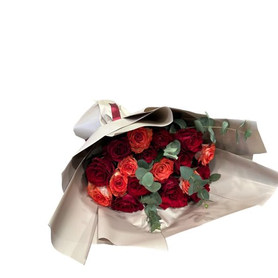 Flame Kırmızı Turuncu Gül Buketi