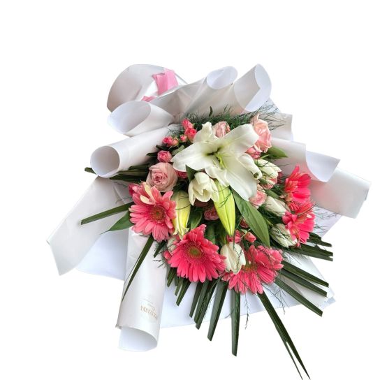 Nisan Lilyum Ve Lale Buketi