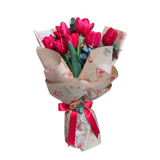 Lovely Kırmızı Lale Buketi