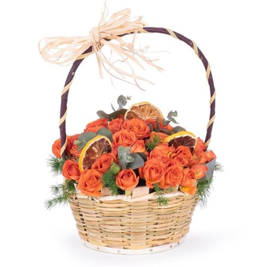 Sepette Turuncu Çardak Gülleri